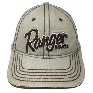 Ranger Boats Baseball Cap Beige One Size Contrast Stitching Undervisor Hook Hat